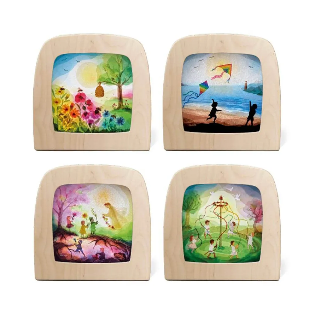 Toverlux Fairies & Gnomes|Summer Nature Table < Night Light Transparency - Vogel Geluk Collection