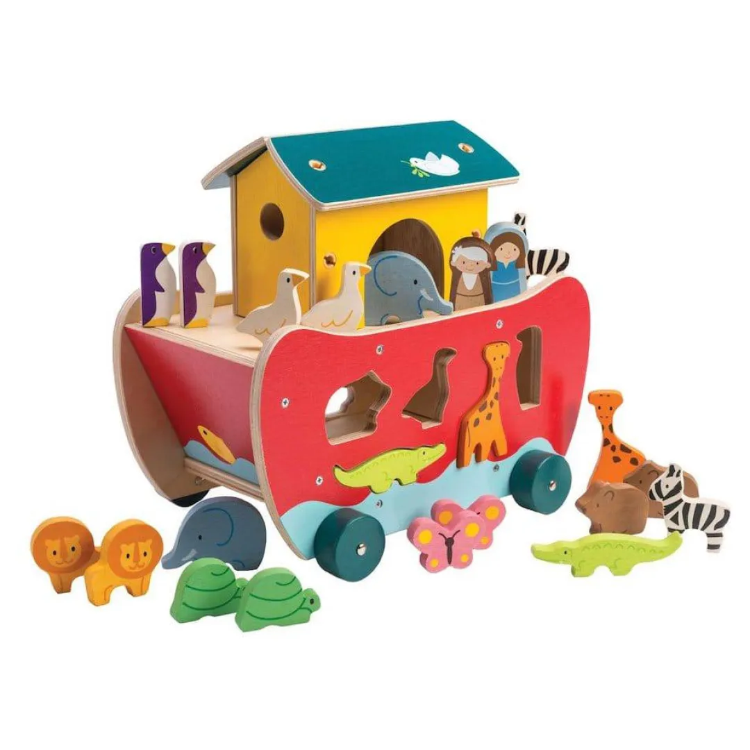 Tender Leaf Toys Baby Walkers & Pull Toys|Wooden Toys < Noah's Ark Shape Sorter