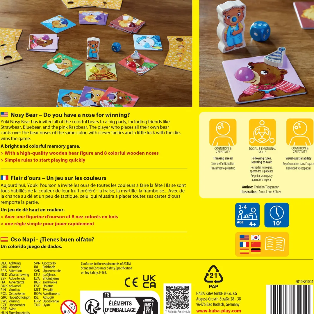HABA 6 Years|5 Years < Nosy Bear Party Game