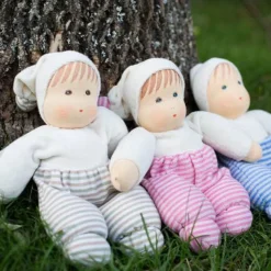 Nanchen 12-24 Months|Dolls < Organic Waldorf Baby Doll - Pink (Multiple Skin Tones)