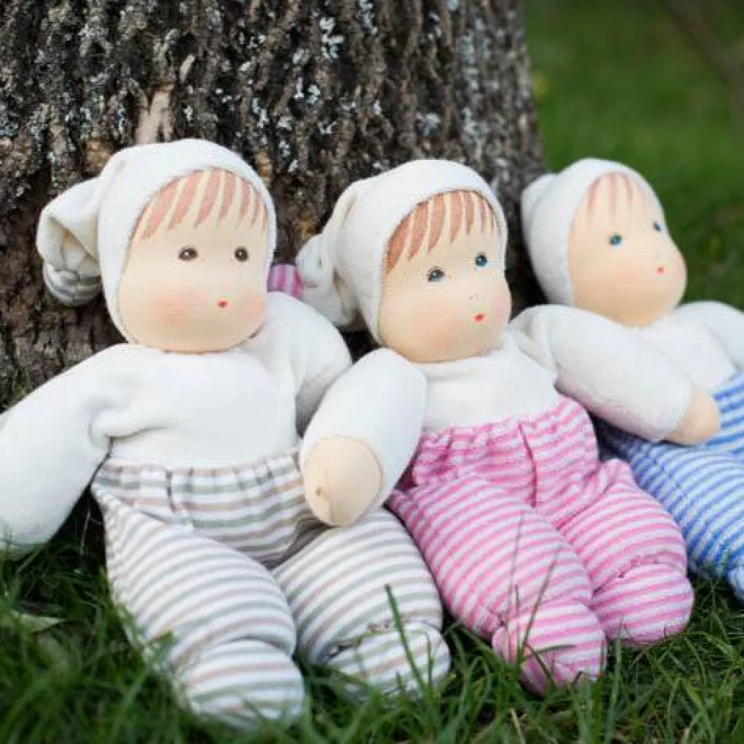 Nanchen 12-24 Months|Dolls < Organic Waldorf Baby Doll - Pink (Multiple Skin Tones)