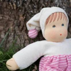 Nanchen 12-24 Months|Dolls < Organic Waldorf Baby Doll - Pink (Multiple Skin Tones)