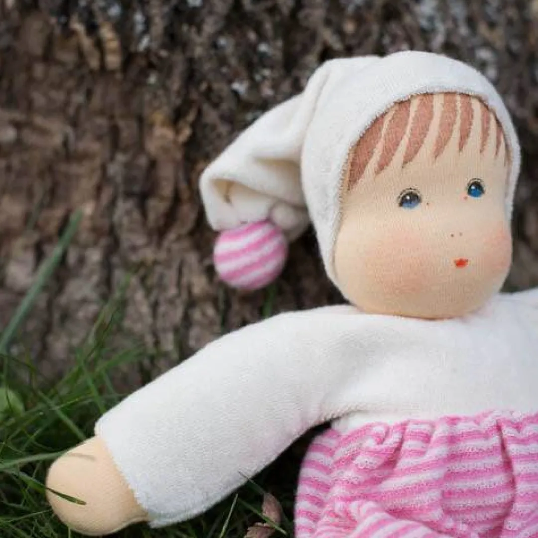 Nanchen 12-24 Months|Dolls < Organic Waldorf Baby Doll - Pink (Multiple Skin Tones)