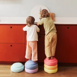 Stapelstein® Outdoor Toys|12-24 Months < Original Rainbow Balance and Stepping Stone Set