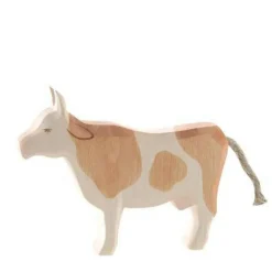 Ostheimer Wooden Toys|4 Years < Cow, Brown and White, Standing