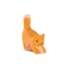 Ostheimer Wooden Toys|4 Years < Small Orange Cat, Head Low