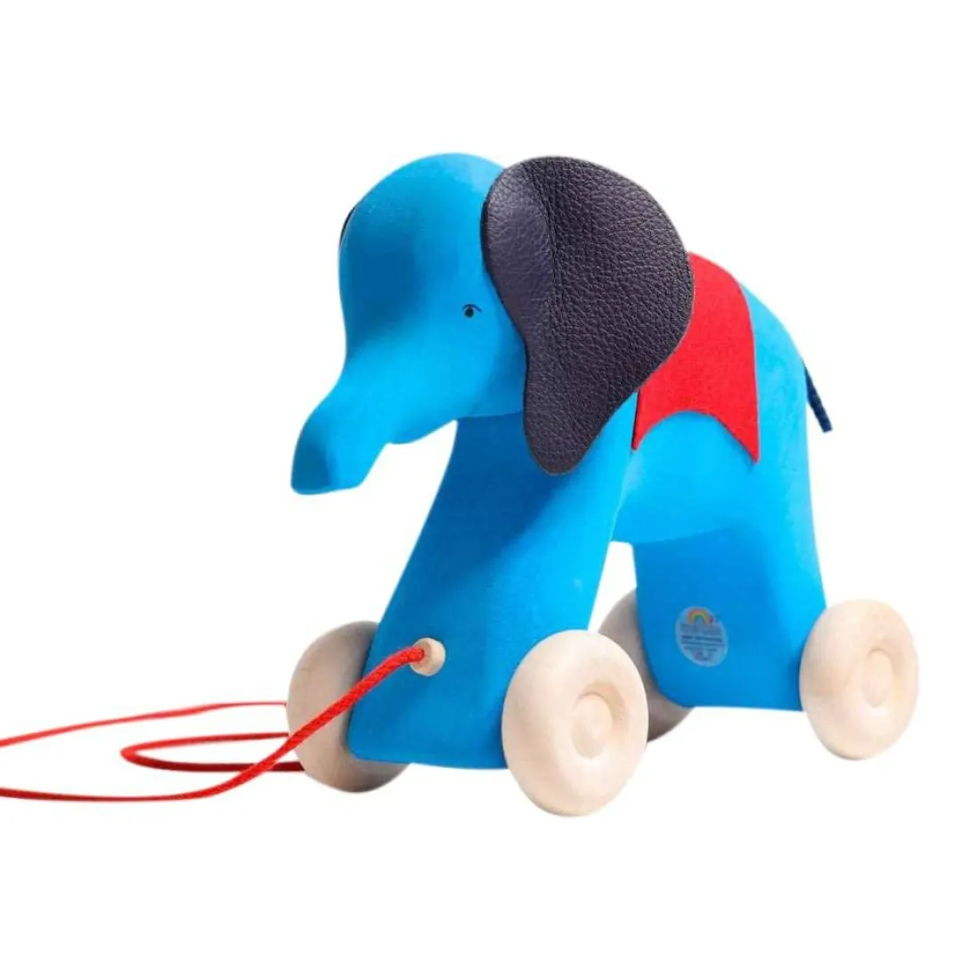 Grimm's Spiel u0026 Holz 12-24 Months|Wooden Toys < Otto the Elephant - Wooden Pull-Toy
