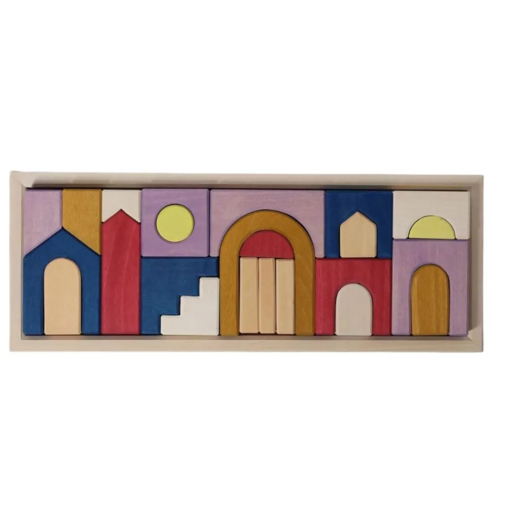 Grimm's Spiel u0026 Holz Wooden Toys|4 Years < Panorama Building Set
