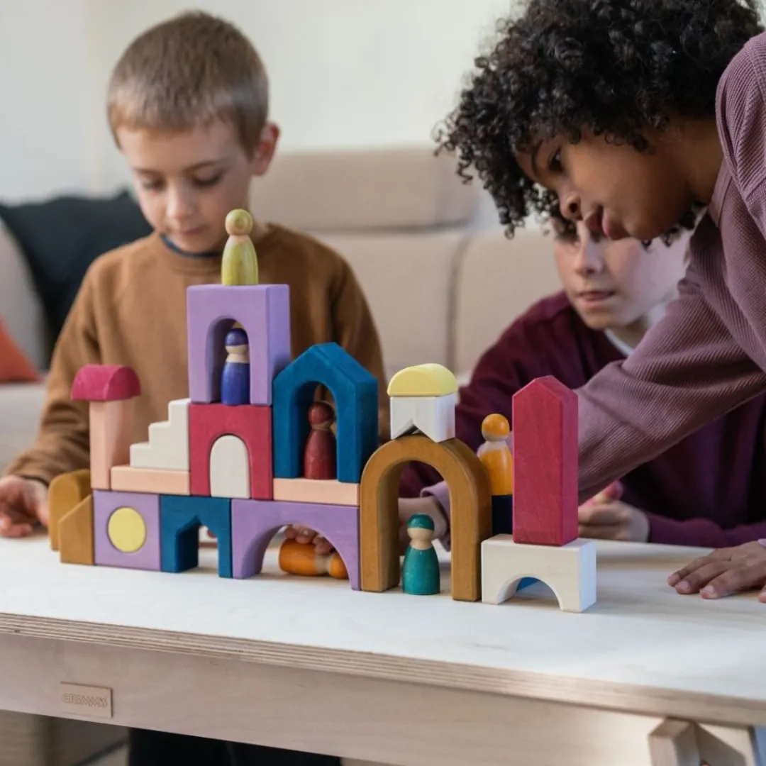 Grimm's Spiel u0026 Holz Wooden Toys|4 Years < Panorama Building Set