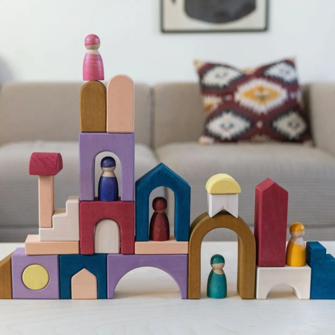 Grimm's Spiel u0026 Holz Wooden Toys|4 Years < Panorama Building Set