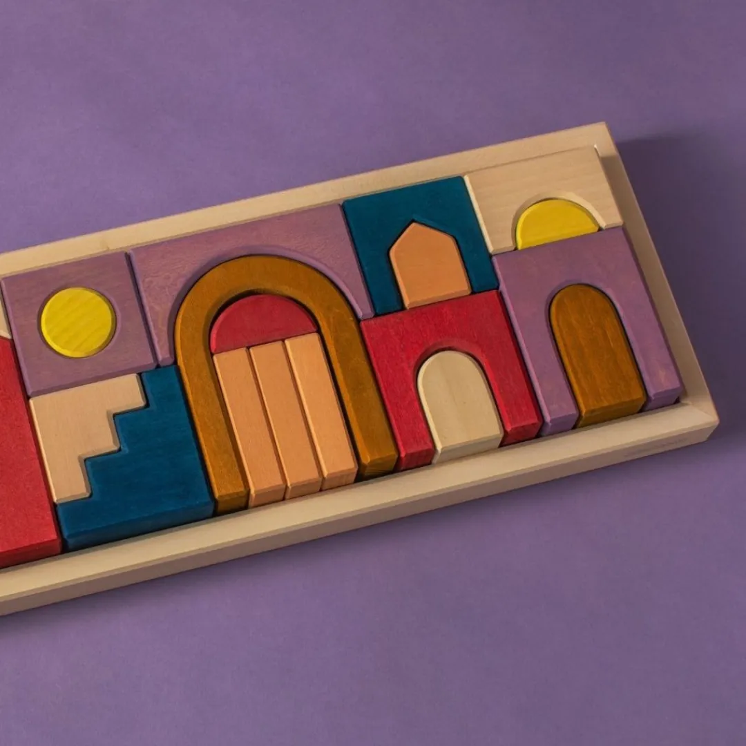 Grimm's Spiel u0026 Holz Wooden Toys|4 Years < Panorama Building Set