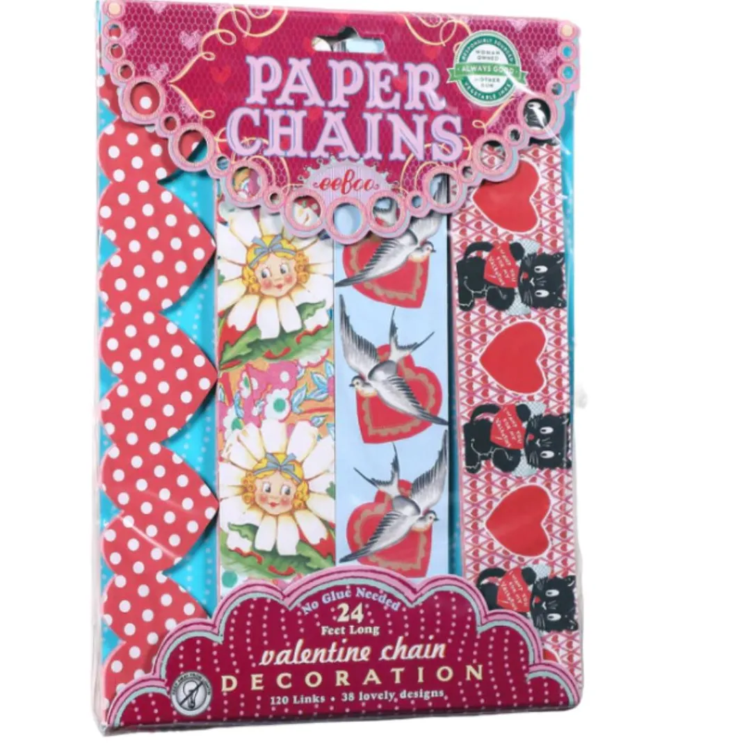 eeBoo 4 Years|3 Years < Paper Chains Kit - Valentine