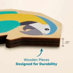 HABA Wooden Toys|4 Years < Parrot 2-in-1 Wooden Puzzle