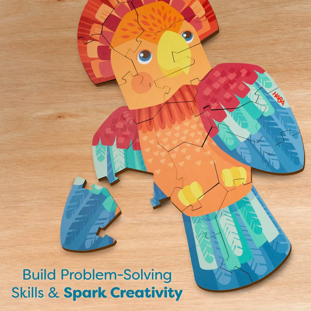 HABA Wooden Toys|4 Years < Parrot 2-in-1 Wooden Puzzle