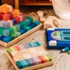 Grimm's Spiel u0026 Holz Marble & Ball Runs|Wooden Toys < Pastel Duo Wooden Block Set
