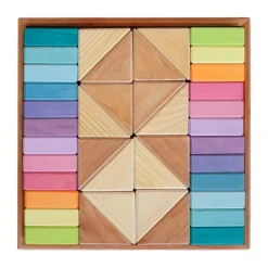 Grimm's Spiel u0026 Holz Marble & Ball Runs|Wooden Toys < Pastel Duo Wooden Block Set