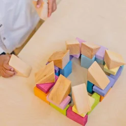 Grimm's Spiel u0026 Holz Marble & Ball Runs|Wooden Toys < Pastel Duo Wooden Block Set