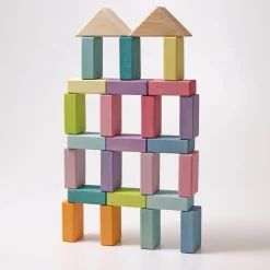 Grimm's Spiel u0026 Holz Marble & Ball Runs|Wooden Toys < Pastel Duo Wooden Block Set