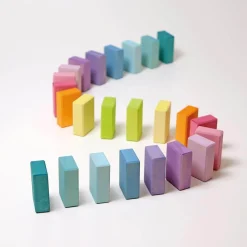 Grimm's Spiel u0026 Holz Marble & Ball Runs|Wooden Toys < Pastel Duo Wooden Block Set