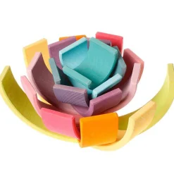 Grimm's Spiel u0026 Holz 12-24 Months|Marble & Ball Runs < Pastel Large Wooden Rainbow Tunnel - 12 Piece