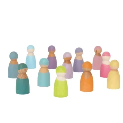 Grimm's Spiel u0026 Holz 12-24 Months|Dolls < 12 Pastel Wooden Peg Dolls