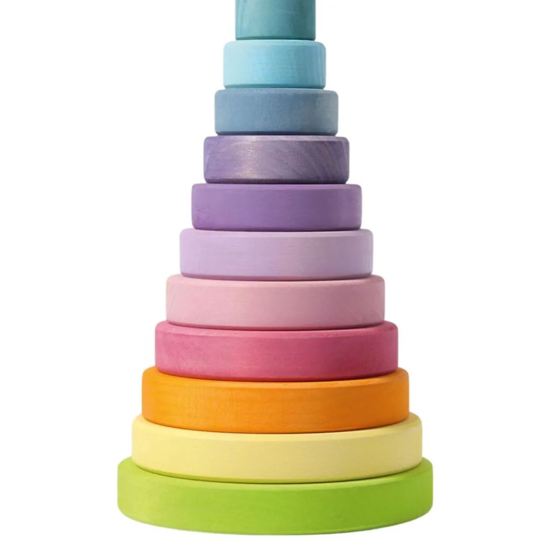 Grimm's Spiel u0026 Holz 12-24 Months|Wooden Toys < Pastel Wooden Stacking Tower