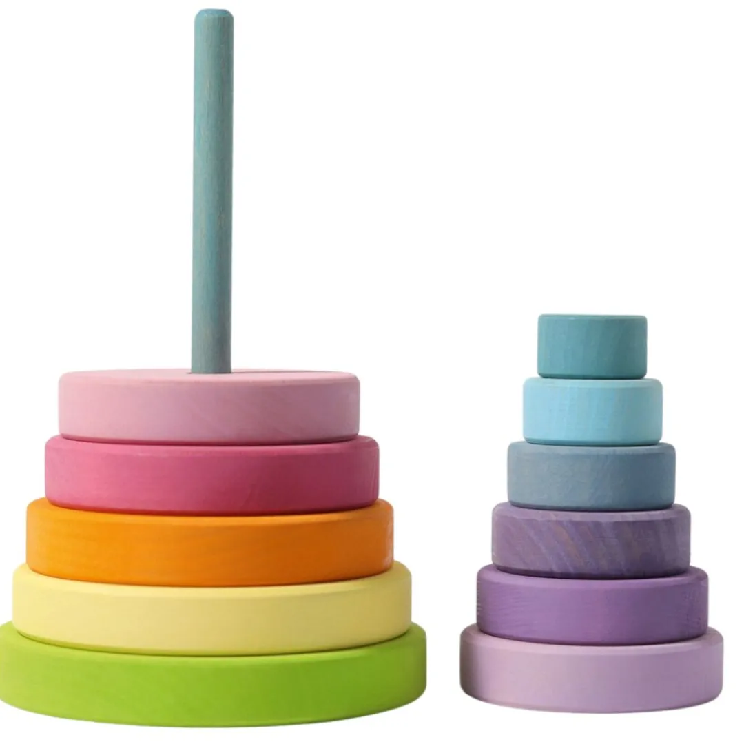 Grimm's Spiel u0026 Holz 12-24 Months|Wooden Toys < Pastel Wooden Stacking Tower