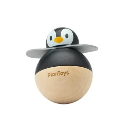 PlanToys 12-24 Months|Wooden Toys < Penguin Wobbling Toy