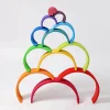 Grimm's Spiel u0026 Holz 12-24 Months|Marble & Ball Runs < 12-Piece Wooden Rainbow Stacking Tunnel