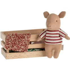 Maileg 6 Years|4 Years < Piglet in a Wooden Box- Red