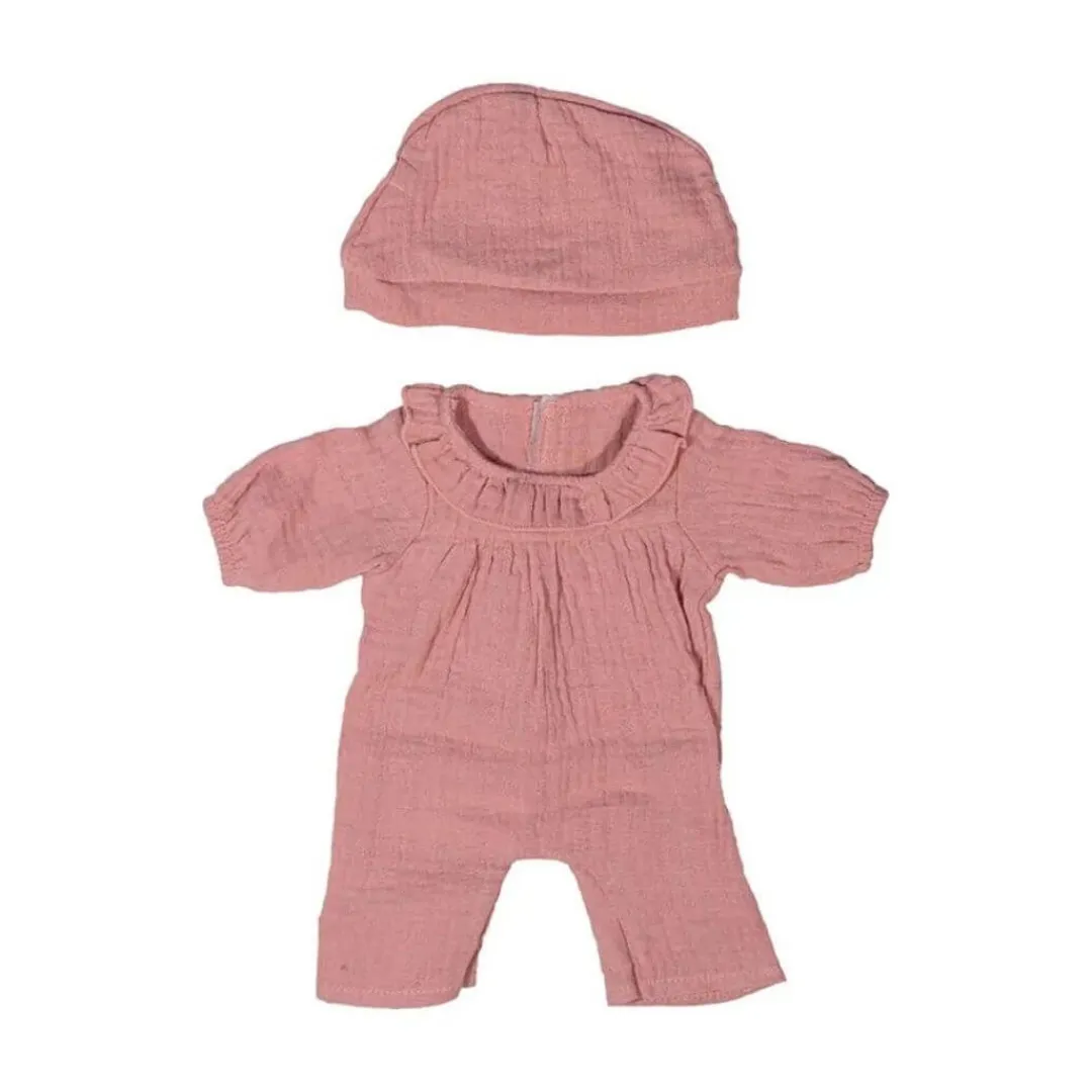 Miniland 4 Years|3 Years < Pink Doll Pajamas and Hat - 12"