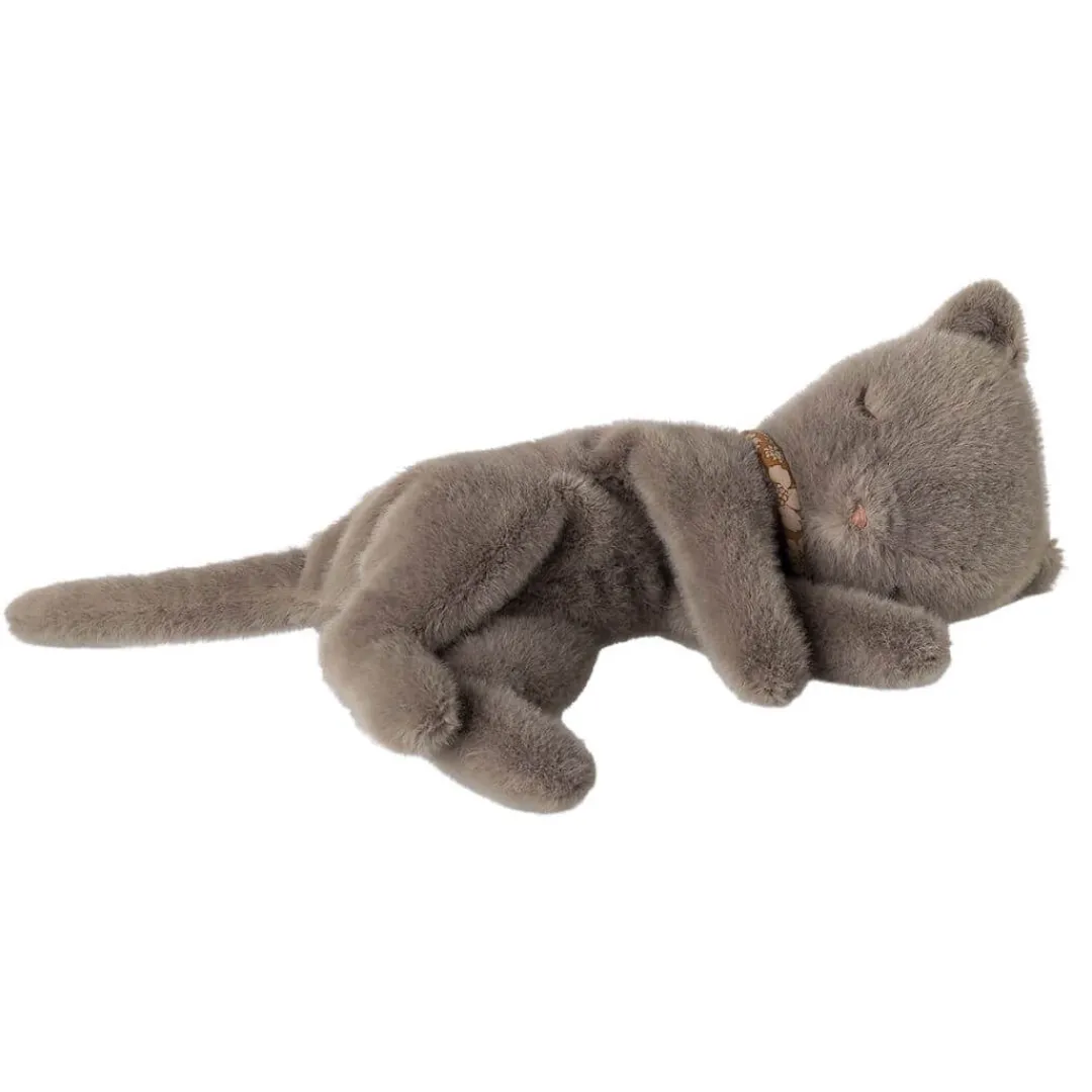 Maileg 12-24 Months|Dollhouses < Plush Sleeping Kitten - or Peach
