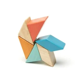 Tegu 12-24 Months|Wooden Toys < Pocket Pouch Prism Wooden Magnetic Blocks - Sunset