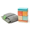Tegu 12-24 Months|Wooden Toys < Pocket Pouch Wooden Magnetic Blocks - Sunset