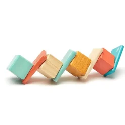 Tegu 12-24 Months|Wooden Toys < Pocket Pouch Wooden Magnetic Blocks - Sunset