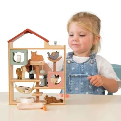 Tender Leaf Toys Wooden Toys|4 Years < Purrfect Stay Cat Hotel Playset