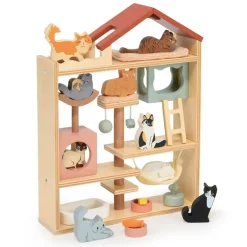 Tender Leaf Toys Wooden Toys|4 Years < Purrfect Stay Cat Hotel Playset
