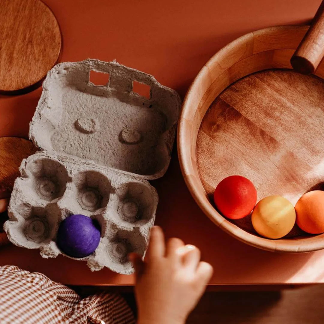 Grimm's Spiel u0026 Holz 12-24 Months|Marble & Ball Runs < Rainbow Colored Wooden Balls