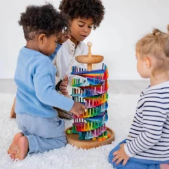 Grimm's Spiel u0026 Holz Marble & Ball Runs|Wooden Toys < Rainbow Musical Ball Run Assembly Set