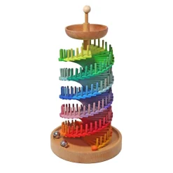 Grimm's Spiel u0026 Holz Marble & Ball Runs|Wooden Toys < Rainbow Musical Ball Run Assembly Set