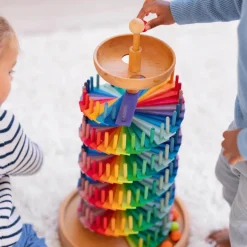 Grimm's Spiel u0026 Holz Marble & Ball Runs|Wooden Toys < Rainbow Musical Ball Run Assembly Set