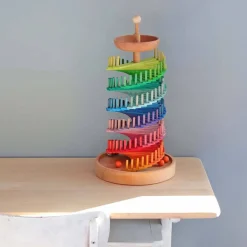 Grimm's Spiel u0026 Holz Marble & Ball Runs|Wooden Toys < Rainbow Musical Ball Run Assembly Set