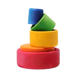 Grimm's Spiel u0026 Holz 12-24 Months|Early Learning < Rainbow Nesting Bowls