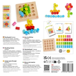 HABA Wooden Toys|Games < Rainbow Risers Wooden Stacking Game