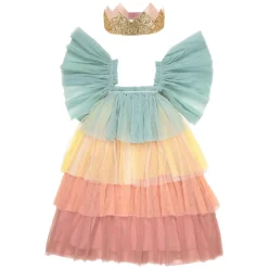 Meri Meri 4 Years|3 Years < Rainbow Ruffle Princess Costume Set