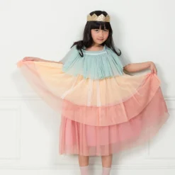 Meri Meri 4 Years|3 Years < Rainbow Ruffle Princess Costume Set