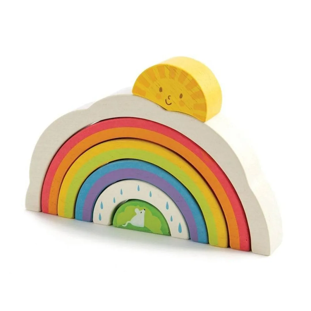 Tender Leaf Toys Wooden Toys|Wooden Blocks < Rainbow Tunnel Stacker