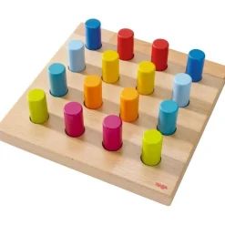 HABA Wooden Toys|Early Learning < Rainbow Whirls Pegs & Rings Game