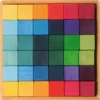 Grimm's Spiel u0026 Holz 12-24 Months|Marble & Ball Runs < Rainbow Wooden Cubes - 36 Blocks with Tray