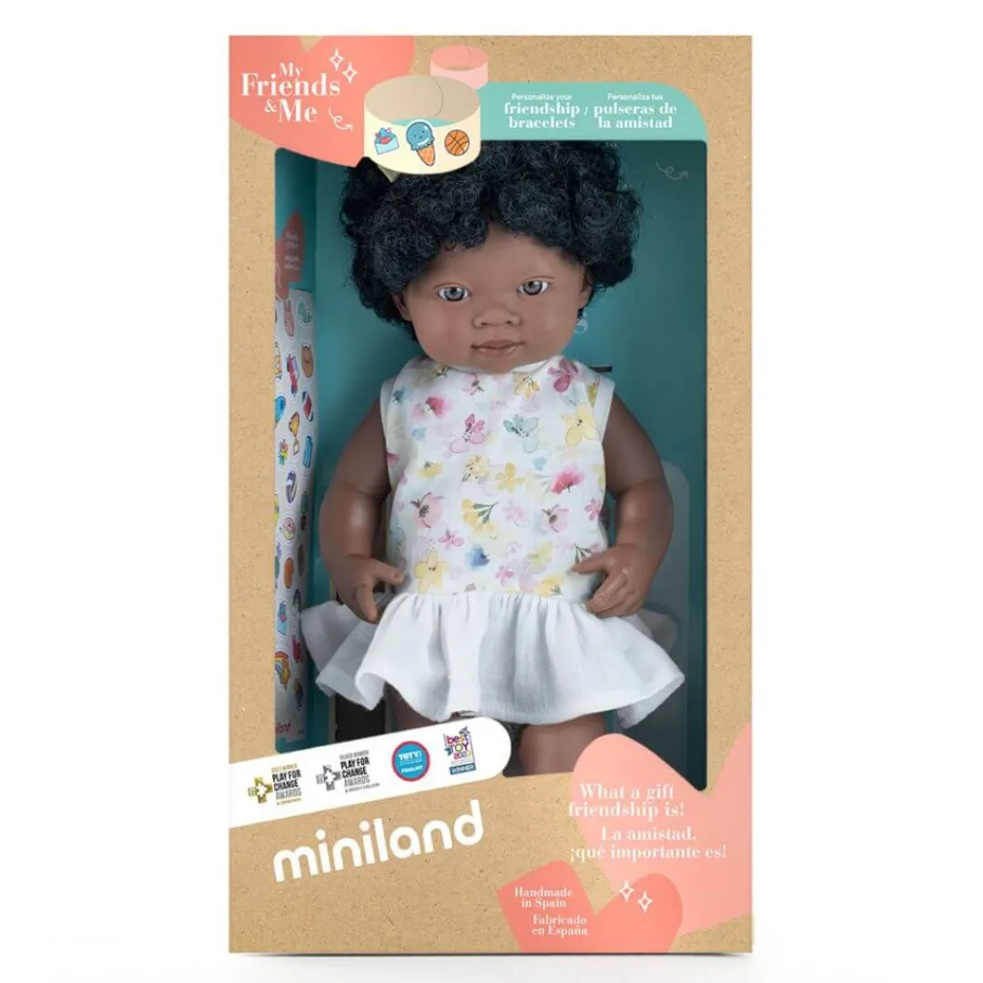 Miniland 12-24 Months|Dolls < Realistic Montessori Doll - Black Girl